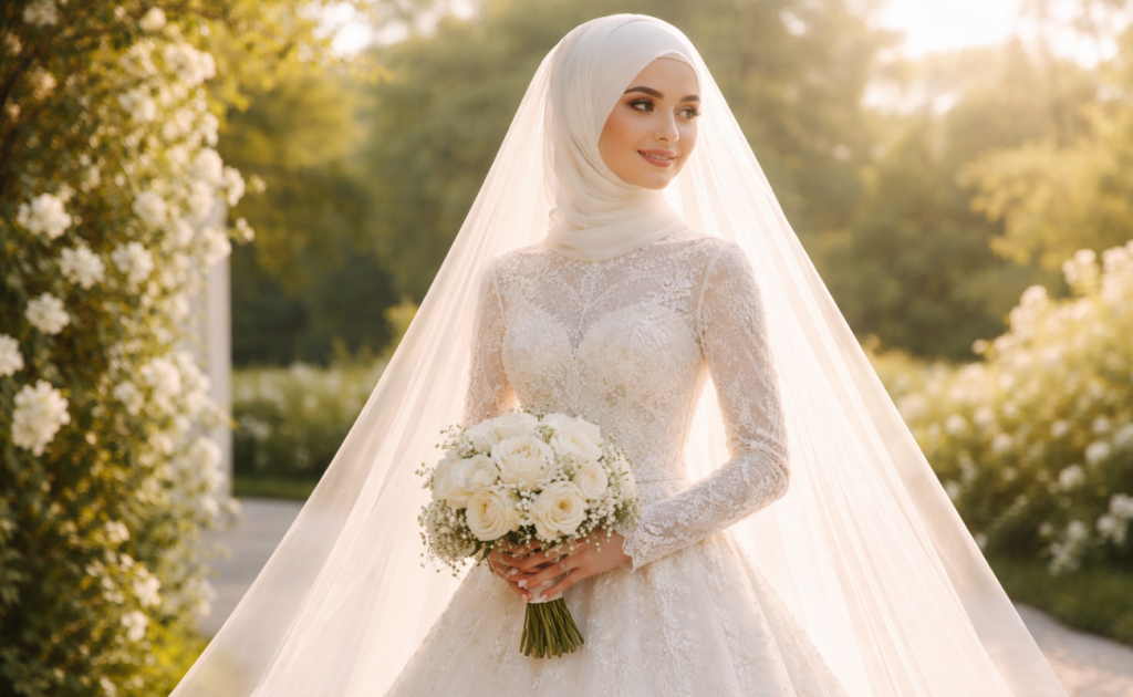 robe de mariée pour voiler