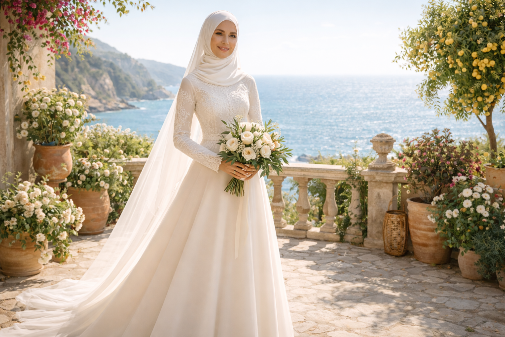 Robe de mariée méditerranéenne